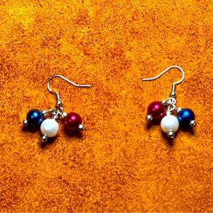 Patriotic Earrings - Red White & Blue
